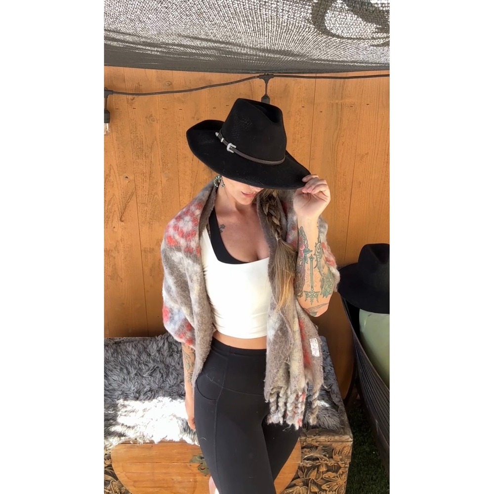 Free People Blanket Scarf‎ Shawl Bohemian Festival Accessory